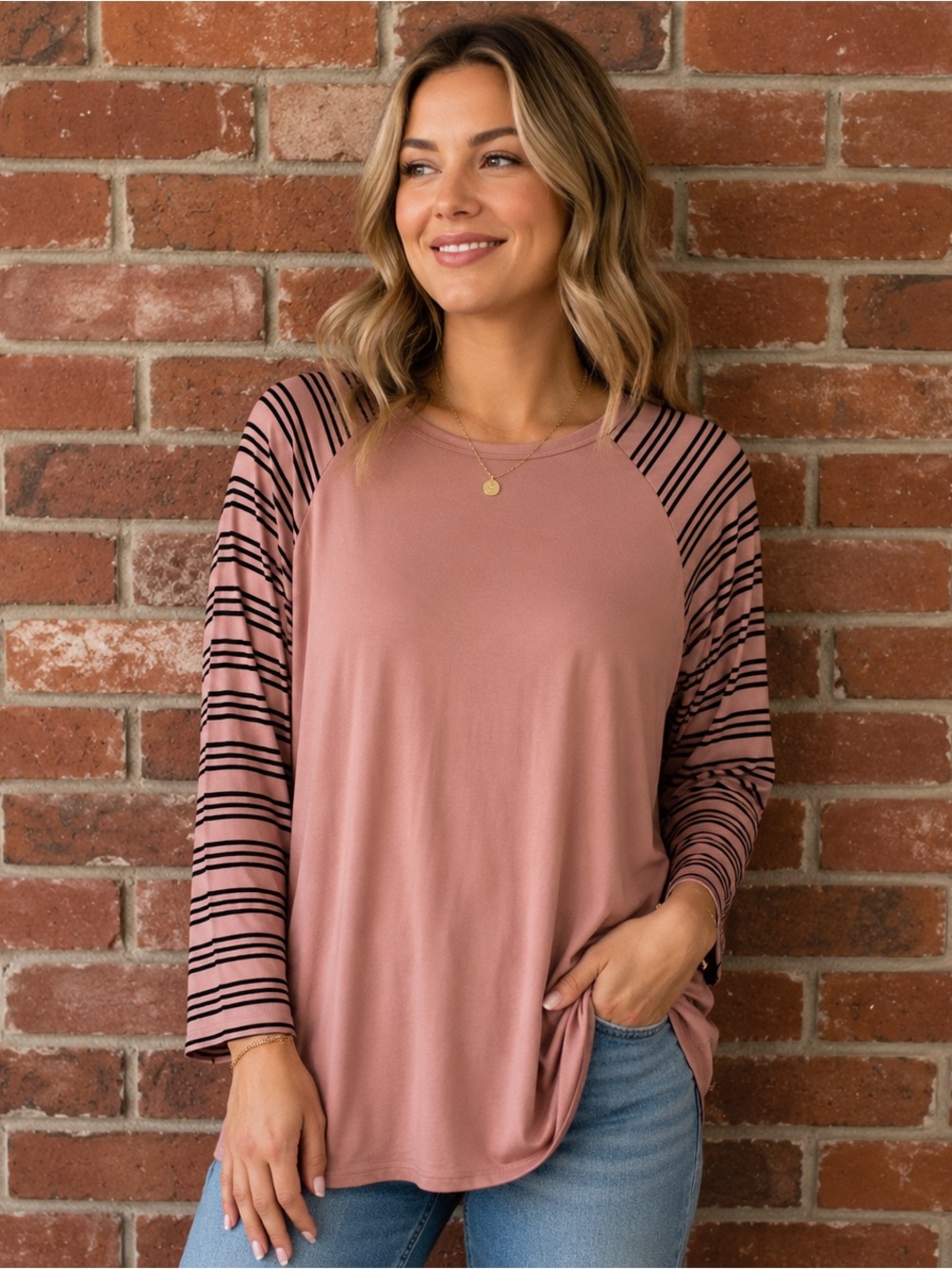 LuLaRoe Dusty Rose Top “L”